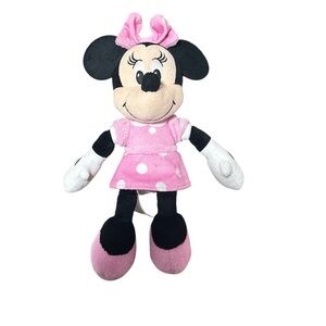 Disney Minnie Mouse Pink and Black Plush Doll‎